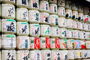 Sake drums at the Meiji Shrine, Tokyo