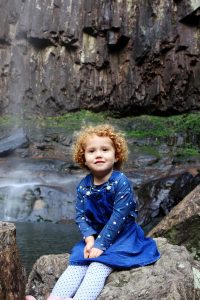 daughter posing at minyon falls