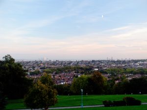 view of the city from Hampstead Health