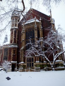 london in the snow