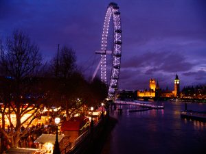 christmas market on london southbbank