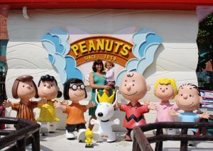 Mother and daughter at Snoopy World, Hong Kong