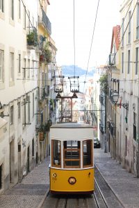 Tram in Lisbon, Portugal