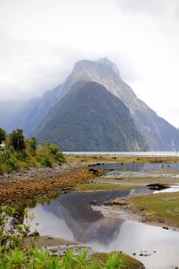 View of Mitre Peak, Milford Sound, New Zealand