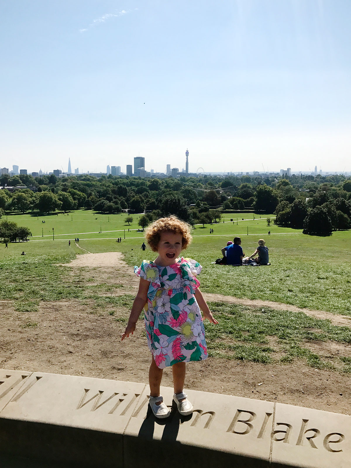 Little girl on Primrose Hill, London